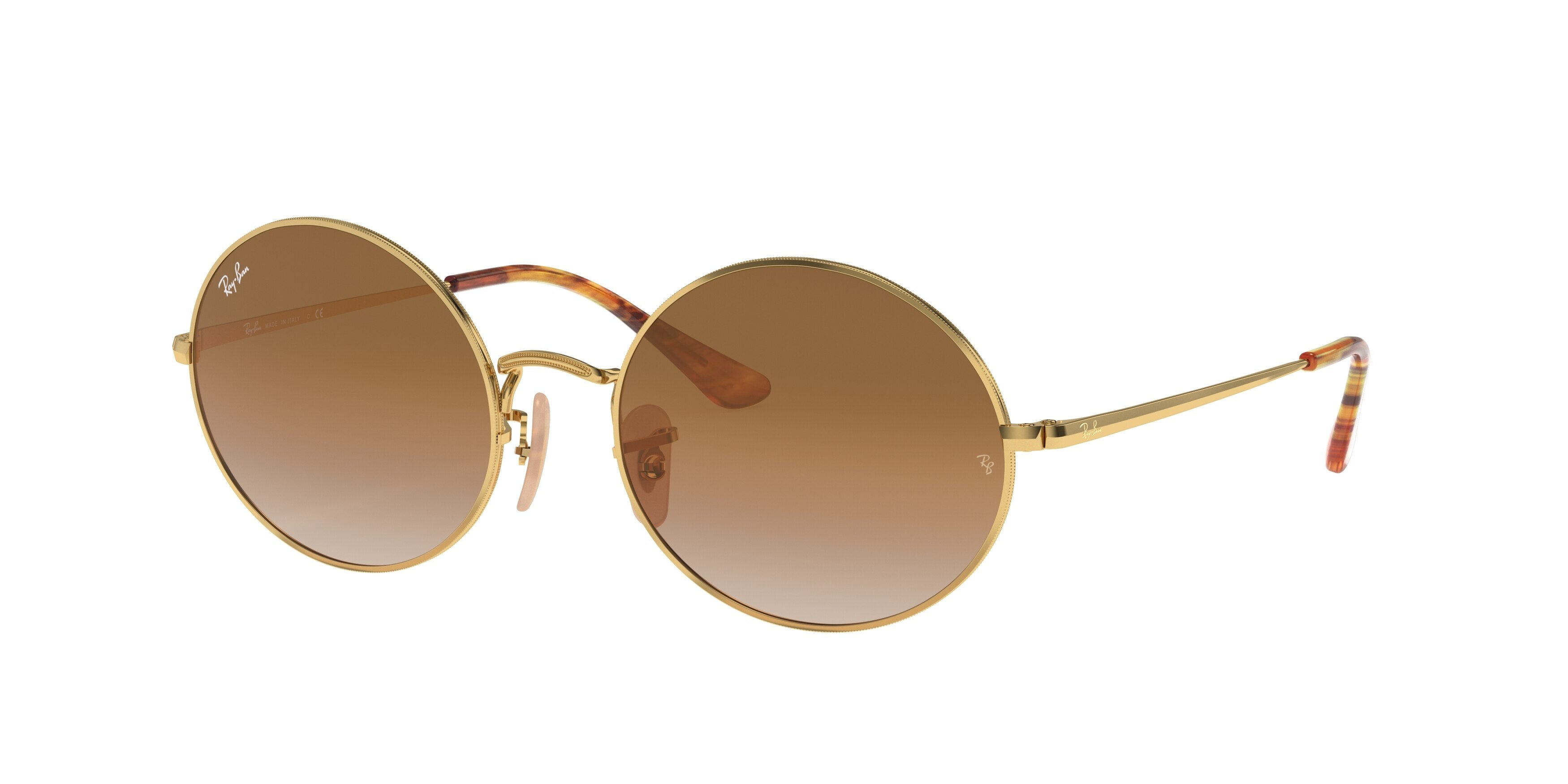 Lunettes de Soleil Ray-Ban Oval – Or Arista & Marron Dégradé
