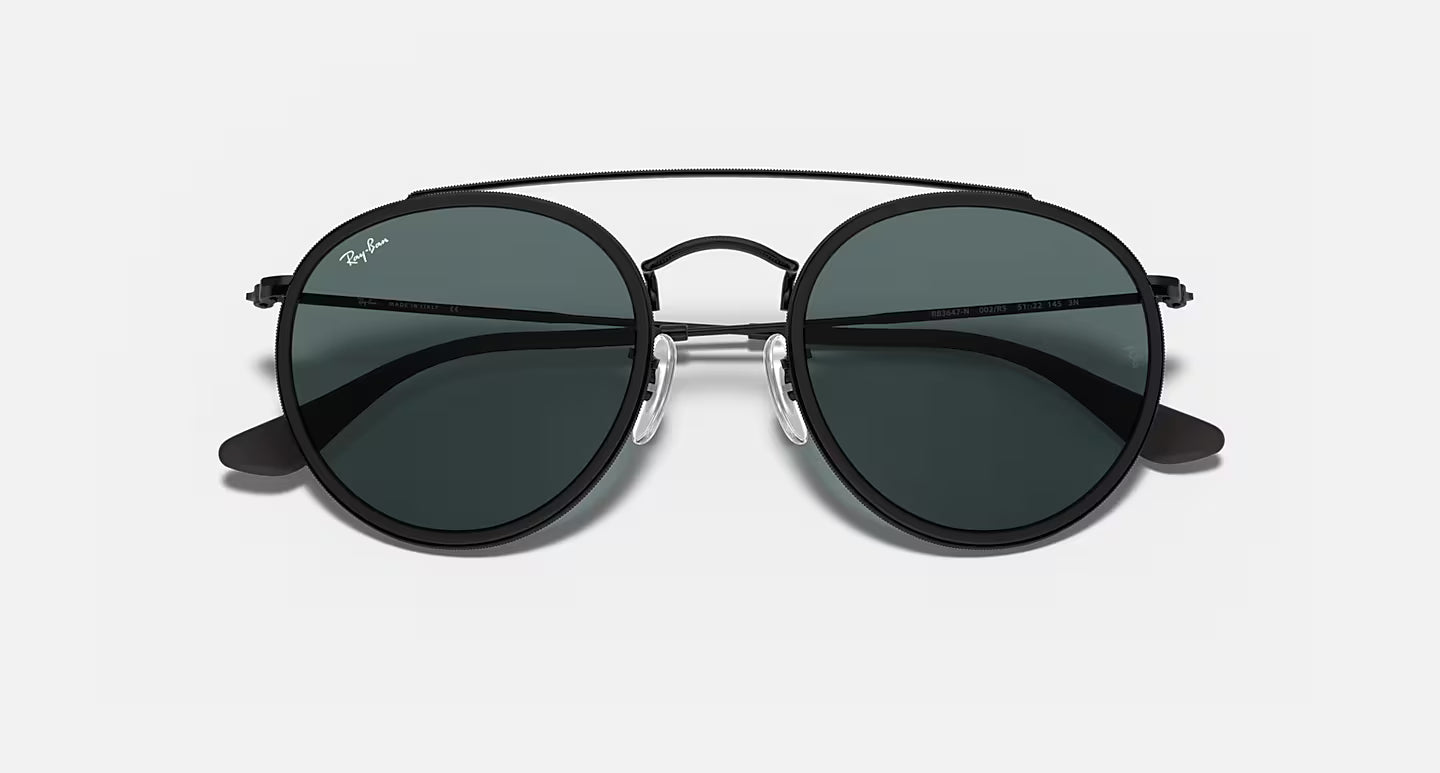 Lunettes de Soleil Ray-Ban RB3647N 002/R5 – Noir & Bleu/Gris