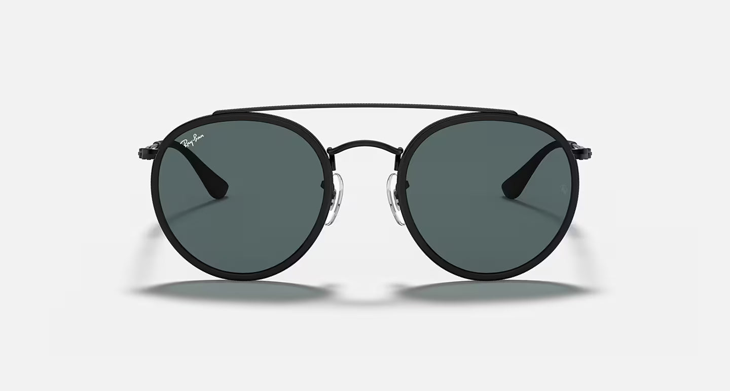 Lunettes de Soleil Ray-Ban RB3647N 002/R5 – Noir & Bleu/Gris
