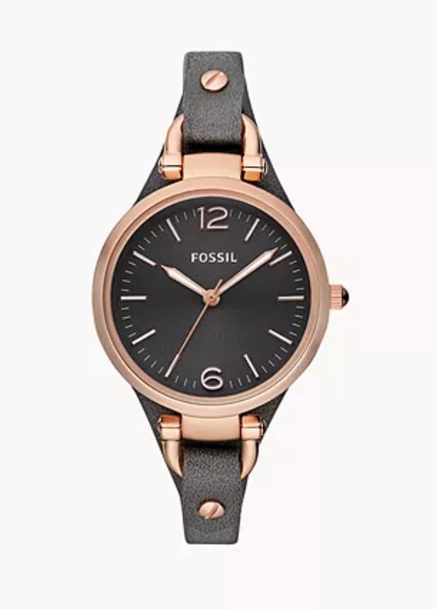 FOSSIL Montre Georgia Smoke en Cuir Femme