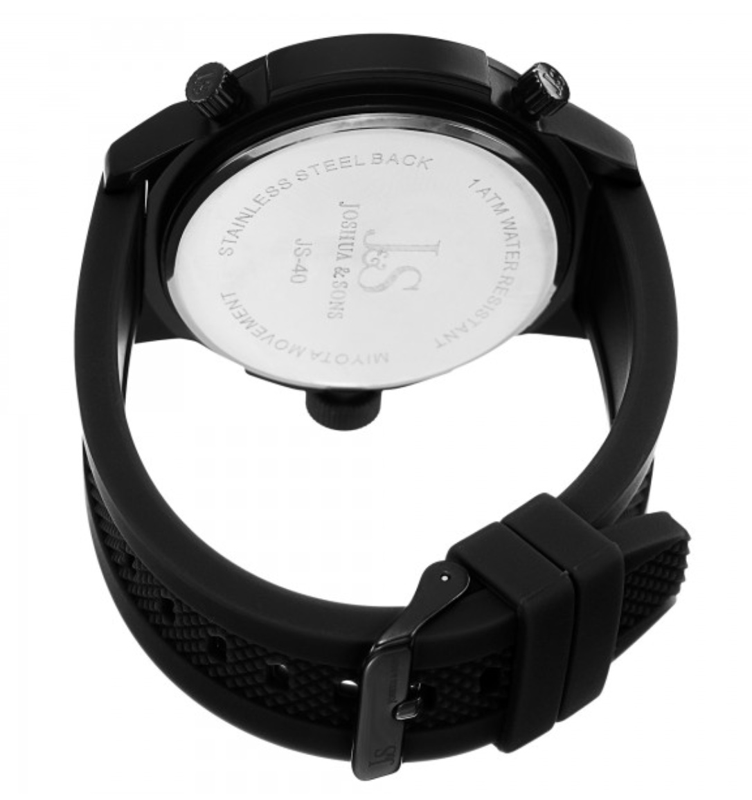 Montre Joshua & Sons Navigator Triple Time Rubber Strap JS-40