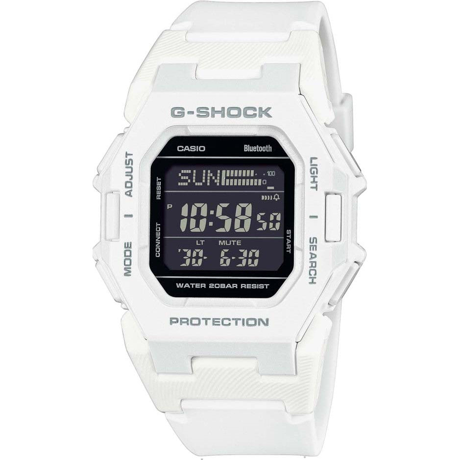 Montre Casio G‑SHOCK Numérique Bluetooth Blanche – GD‑B500‑7ER