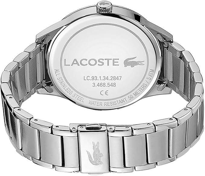 Lacoste Continental 2011022 – Montre homme multifonction bleue et argentée