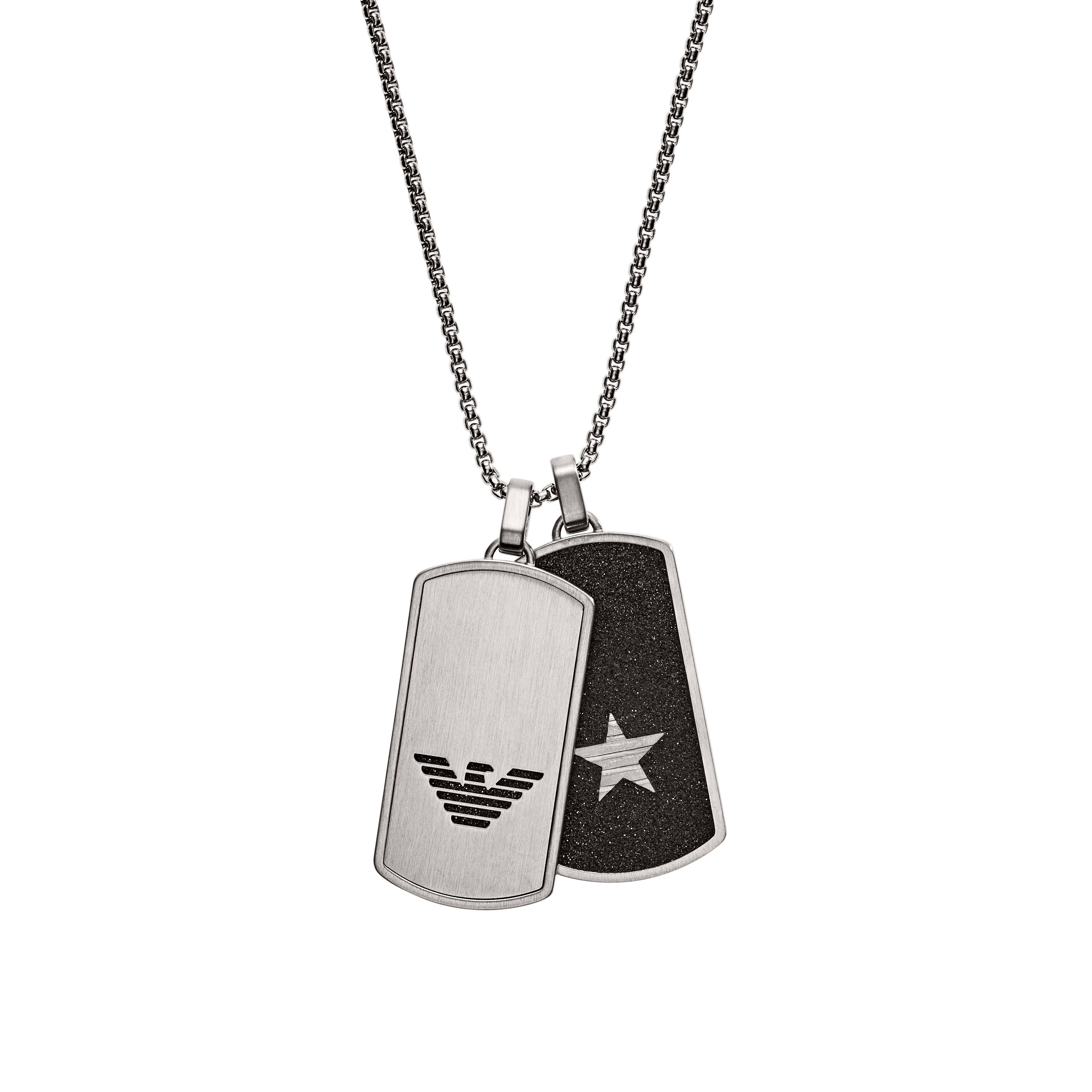 Collier Homme Emporio Armani EGS2675040 – Acier Inoxydable Noir