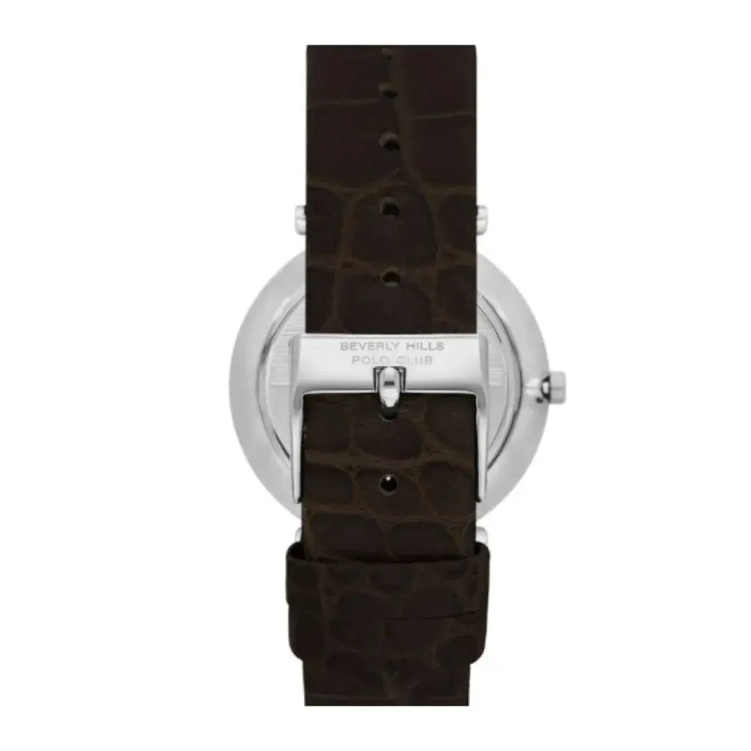 Montre homme Beverly Hills Polo Club à cadran vert et bracelet en cuir marron – BP3615X.372
