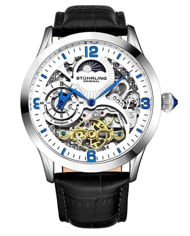 STUHRLING 4022.2 AUTOMATIQUE CUIR NOIR
