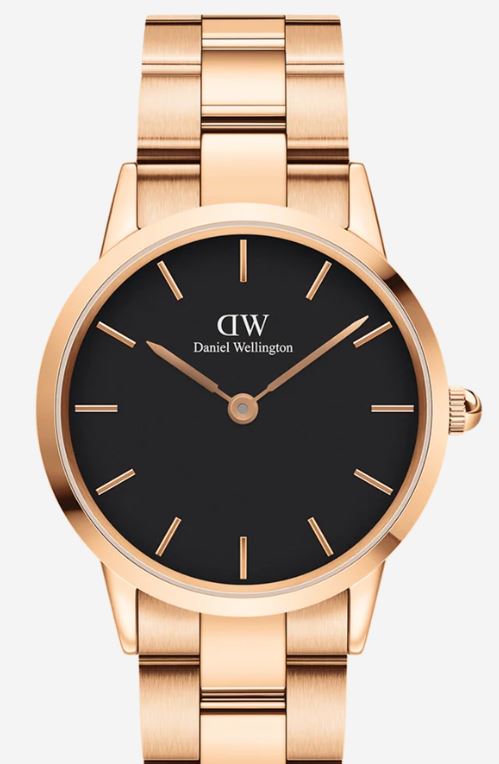 DANIEL WELLINGTON Iconic Link Black Rose Gold