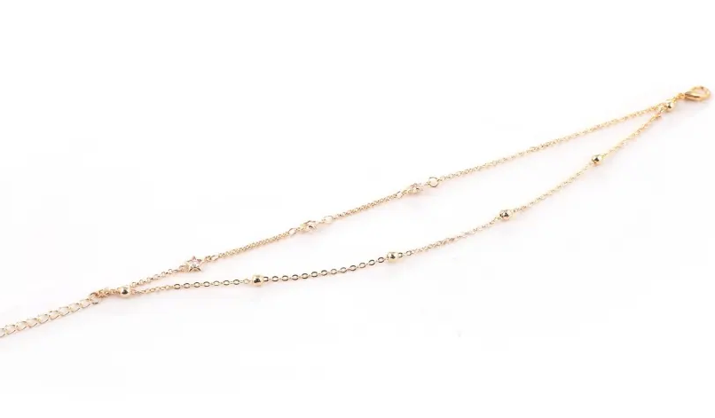 Bracelet de cheville couleur or