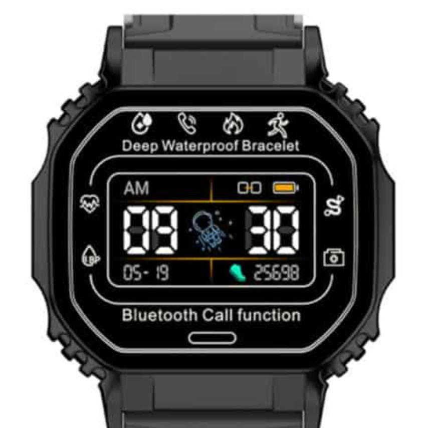 Montre Connectée INASUS Noir Sillicone