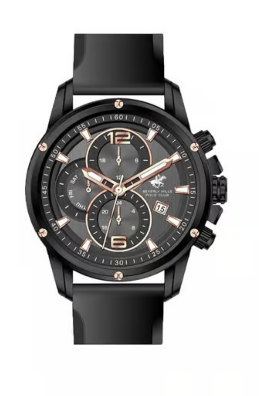 Beverly Hills Polo Club BP3607Y.651 – Montre chronographe homme noire