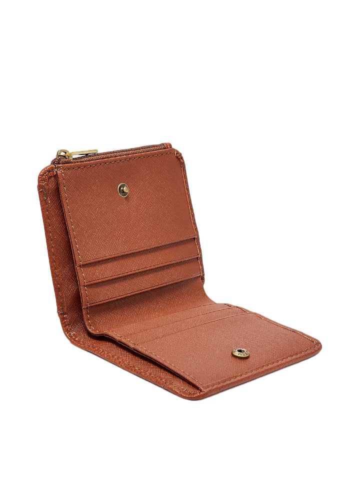Fossil Jori RFID Bifold – Cuir marron