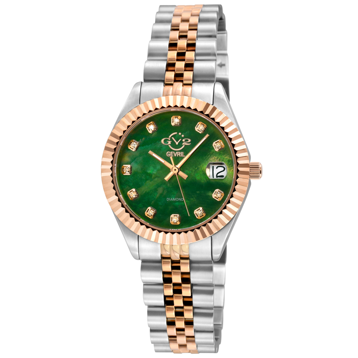 GV2 Naples 12408 – Montre femme suisse avec diamants