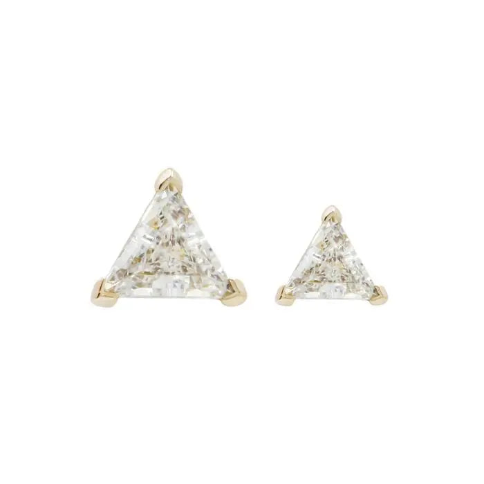 Boucles d’oreilles puces CXL by Christian Lacroix – Cristal triangulaire
