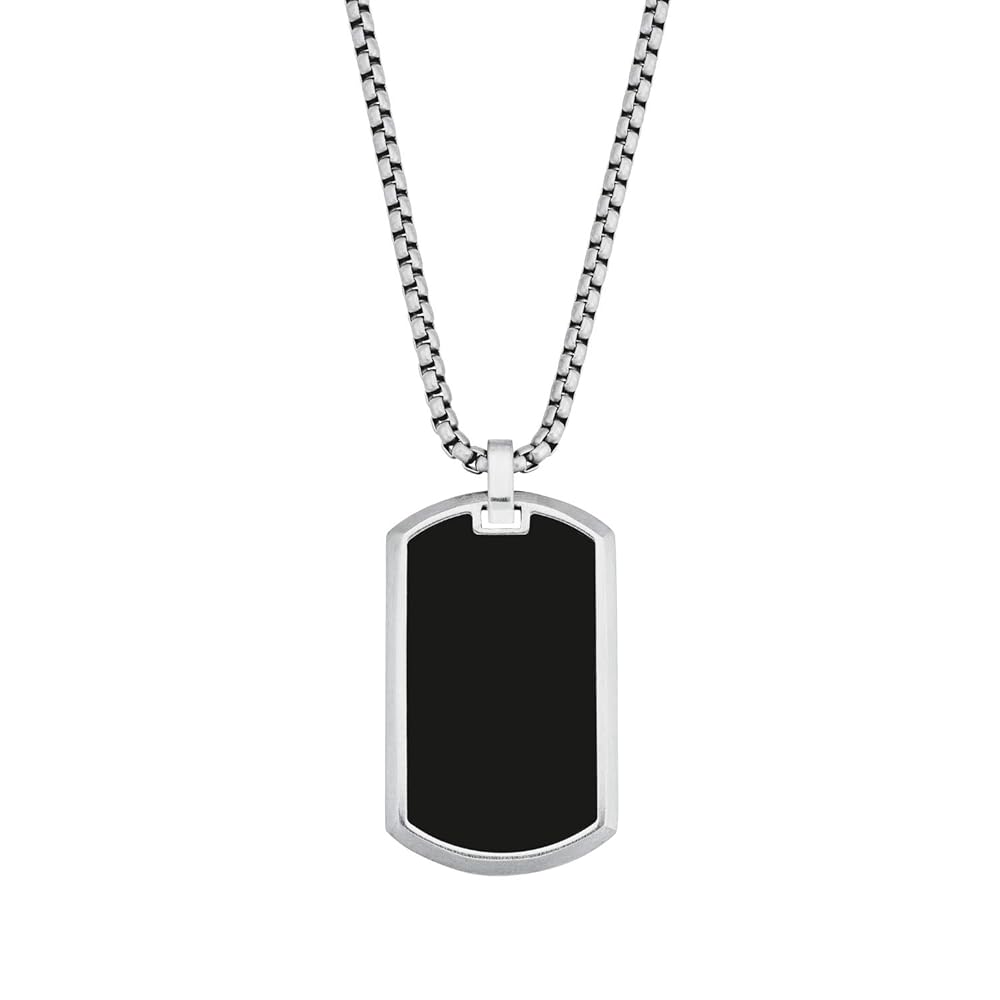 Collier homme pendentif plaque noire – CXL by Christian Lacroix