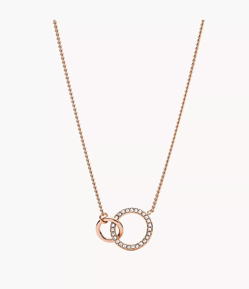 Collier Fossil Femme - Acier doré rose