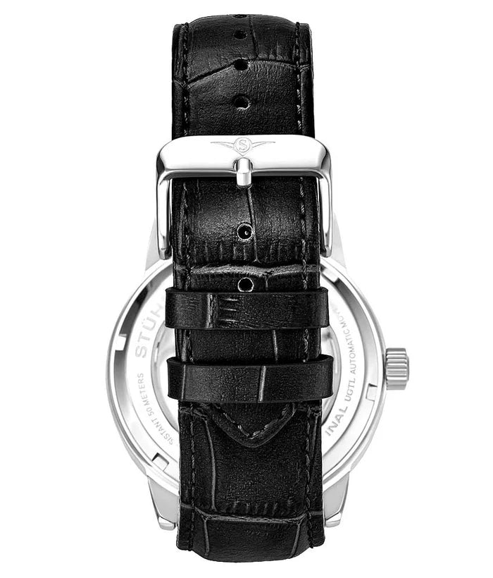 Montre Automatique Stührling 3917.1 Squelette Dual Time 43 mm