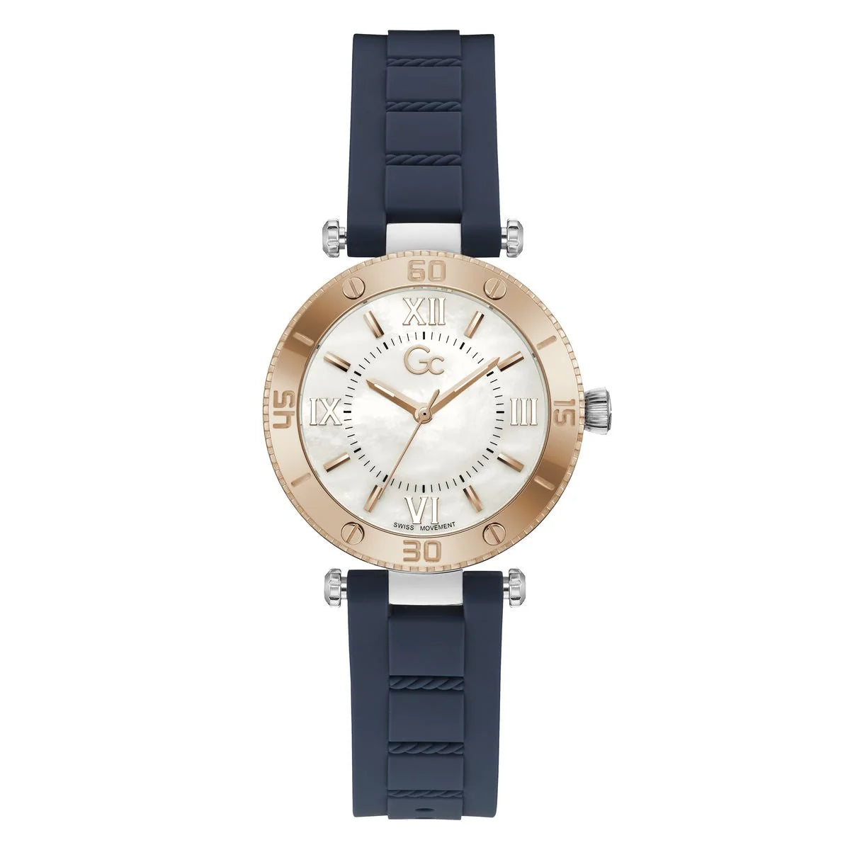 Montre Femme GC Muse Cadran Blanc et Bracelet Bleu – Z05004L1MF