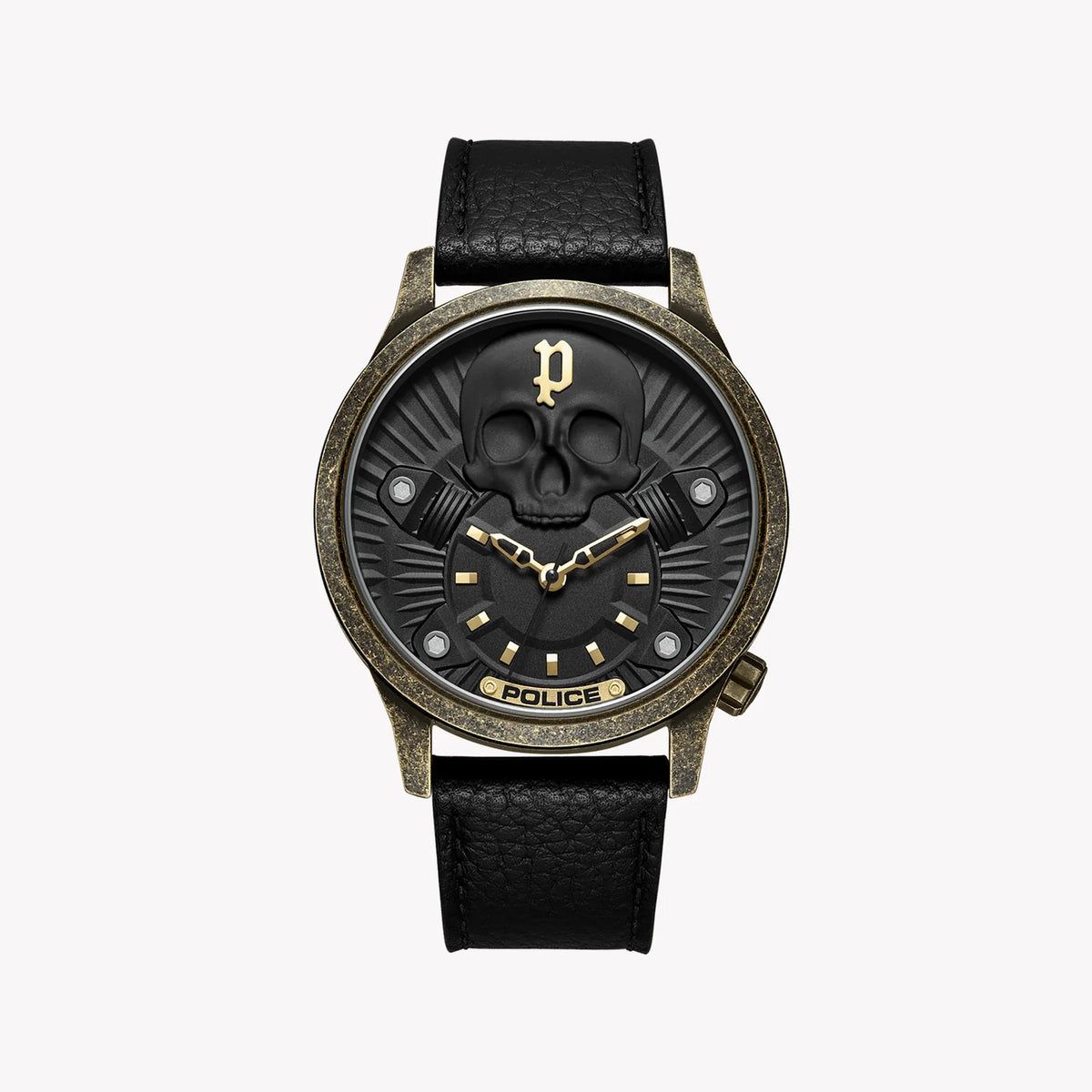 Montre homme Police Jet à bracelet en cuir noir – PEWJA2227702