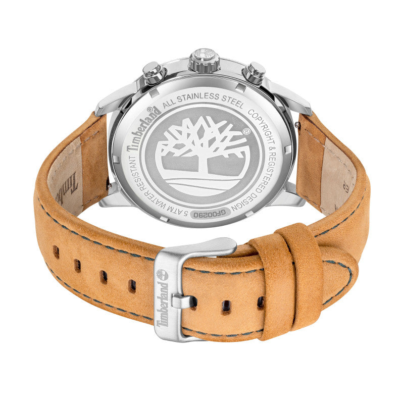 Montre Homme Timberland Noire à Bracelet en Cuir Marron – TDWGF0029001