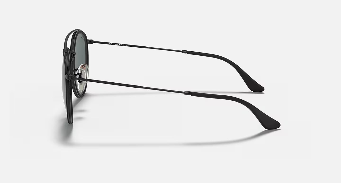 Lunettes de Soleil Ray-Ban RB3647N 002/R5 – Noir & Bleu/Gris