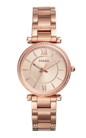 Fossil Carlie 2 Doré Rose