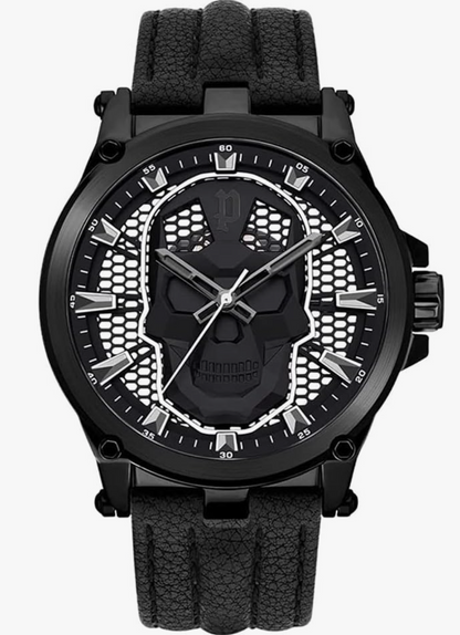 POLICE Montre Hommes Analogique Quartz Skull