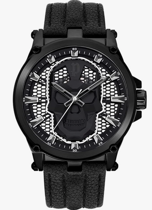 POLICE Montre Hommes Analogique Quartz Skull