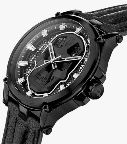 POLICE Montre Hommes Analogique Quartz Skull