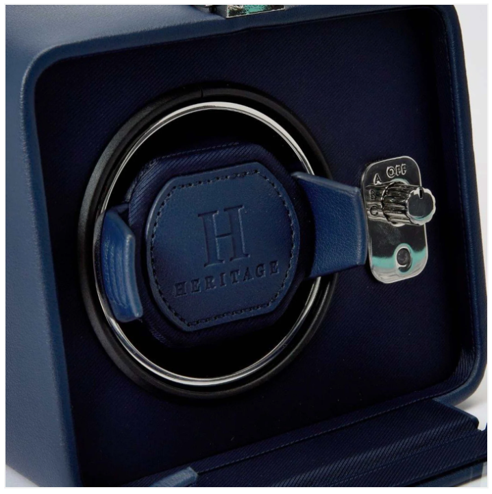 Wolf Windsor Heritage Remontoir automatique cuir bleue