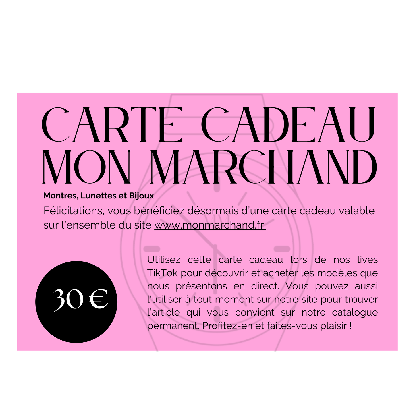 ✨CARTE CADEAU - Pink✨