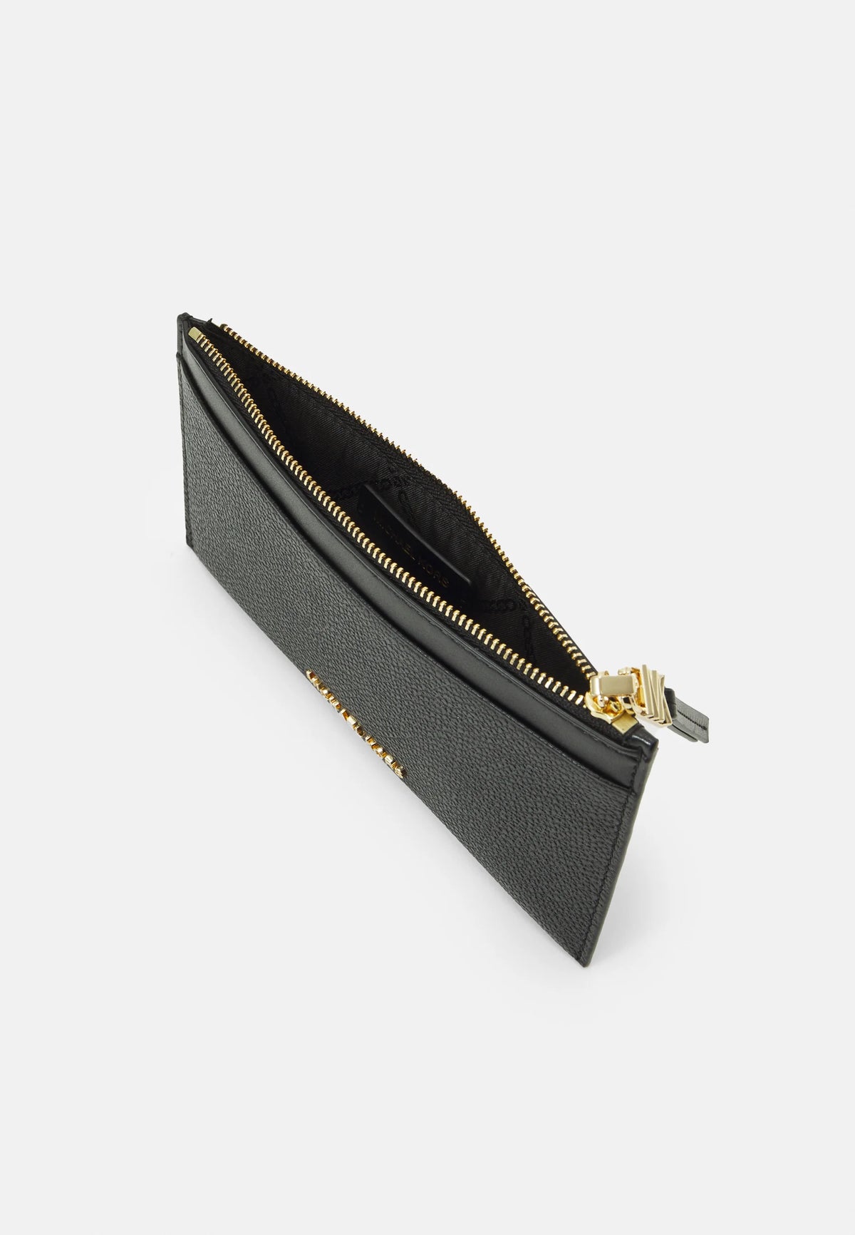Portefeuille Michael Kors Empire Zip Card Case en cuir noir