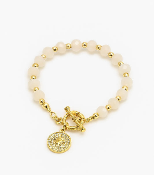 Bracelet perles facettées et fermoir étoile – Miu Designs