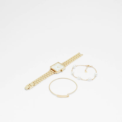 Coffret ALDO Montre Femme & Bracelets – Élégance Dorée