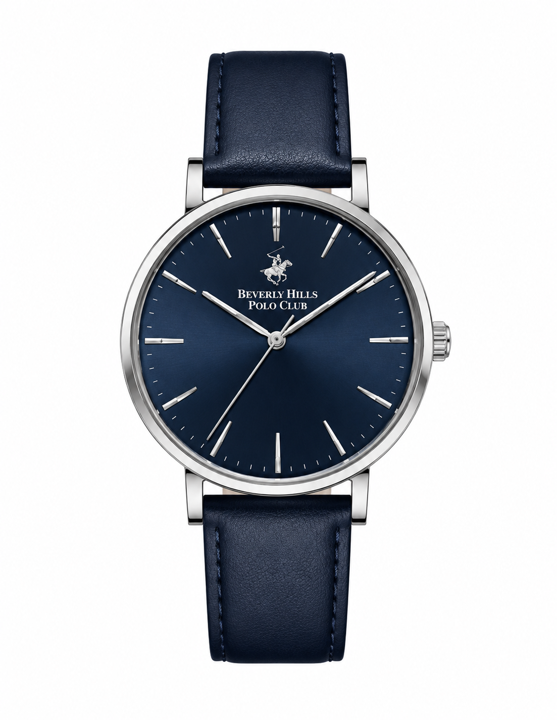 Montre BP1328Y.399 en acier avec bracelet cuir bleu nuit