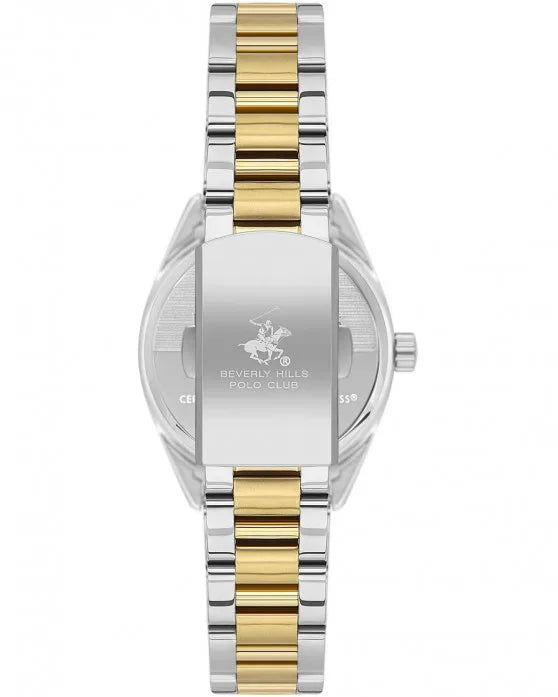 Montre femme Beverly Hills Polo Club à diamant et bracelet bicolore BP3601C.270
