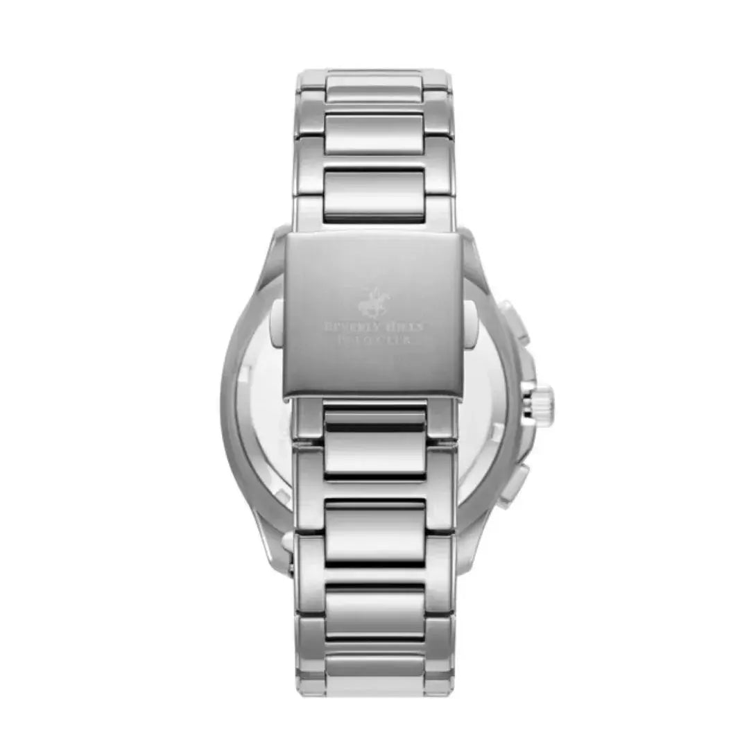 Montre homme Beverly Hills Polo Club à cadran bleu et bracelet argenté – BP3212X.392