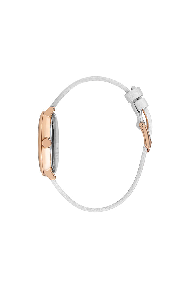 Beverly Hills Polo Club BP3174C.433 – Montre femme dorée à bracelet blanc