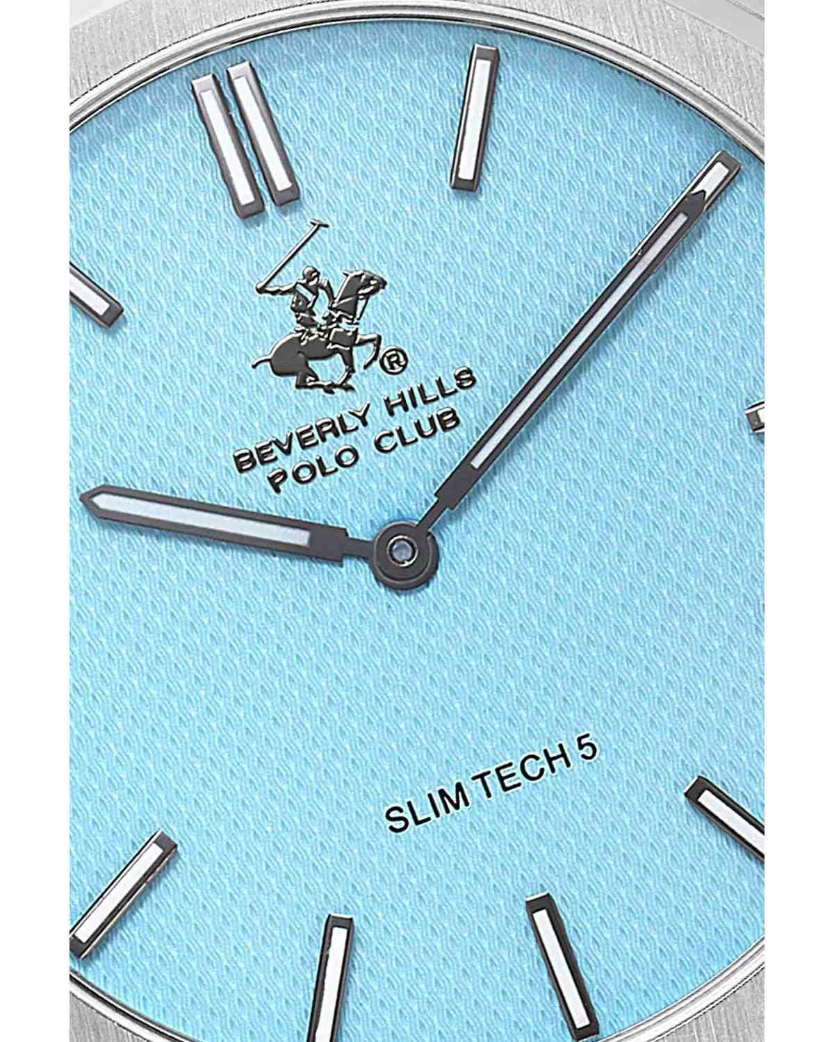 Montre homme Beverly Hills Polo Club Slim Tech 5 avec bracelet en cuir marron