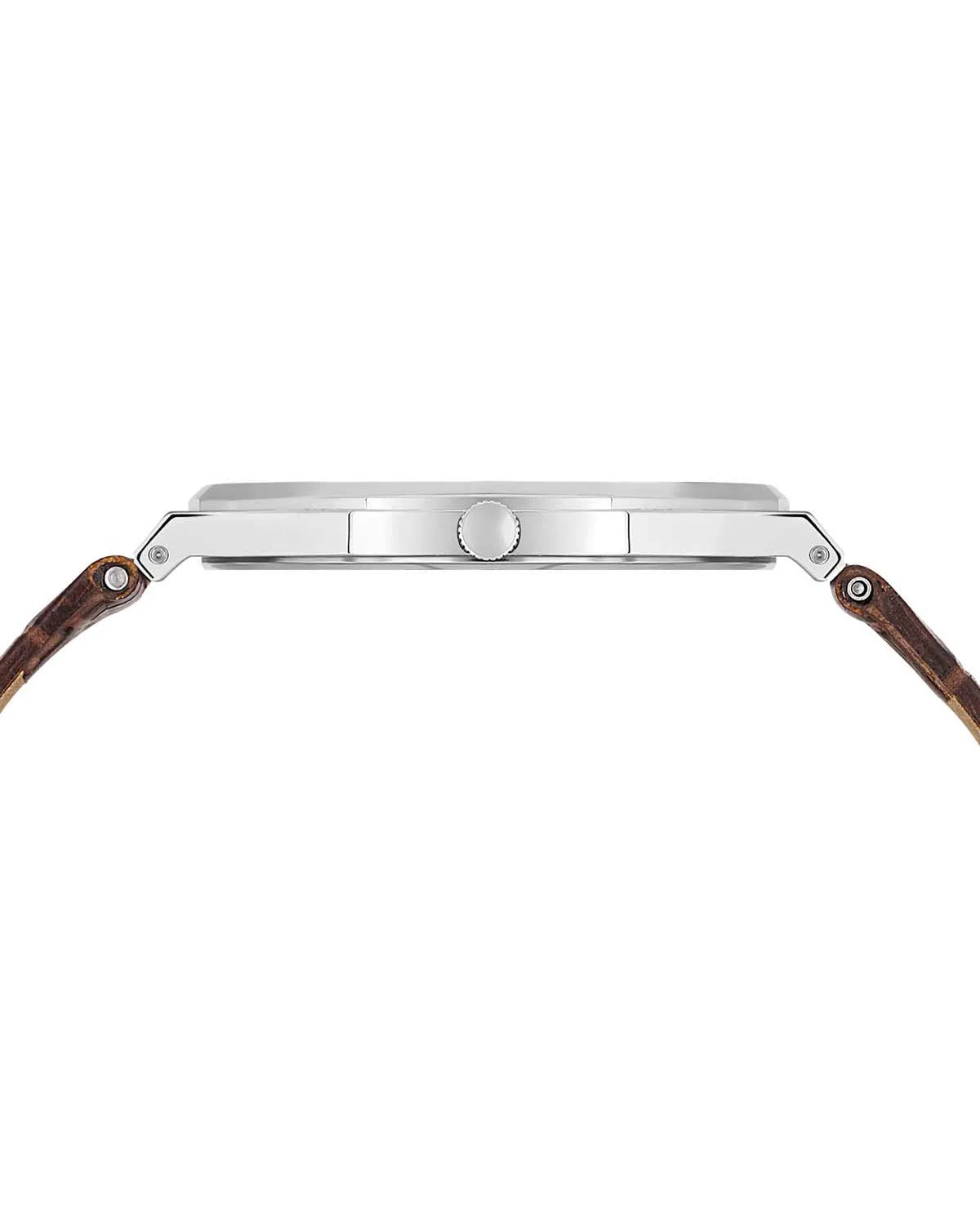 Montre homme Beverly Hills Polo Club Slim Tech 5 avec bracelet en cuir marron