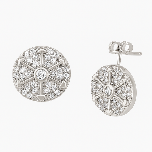 Boucles d’oreilles rondes pavées – Naf Naf