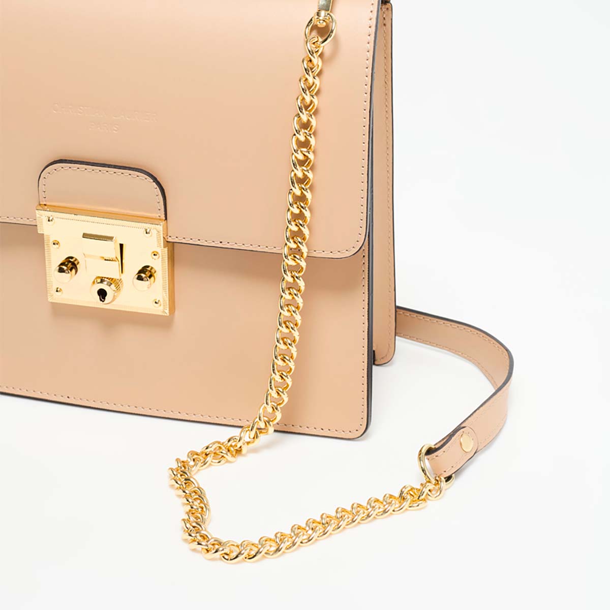 Sac à main femme Christian Laurier Iris en cuir beige