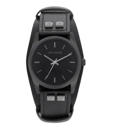 Zadig&Voltaire Montre Mixte Rock cuir noir