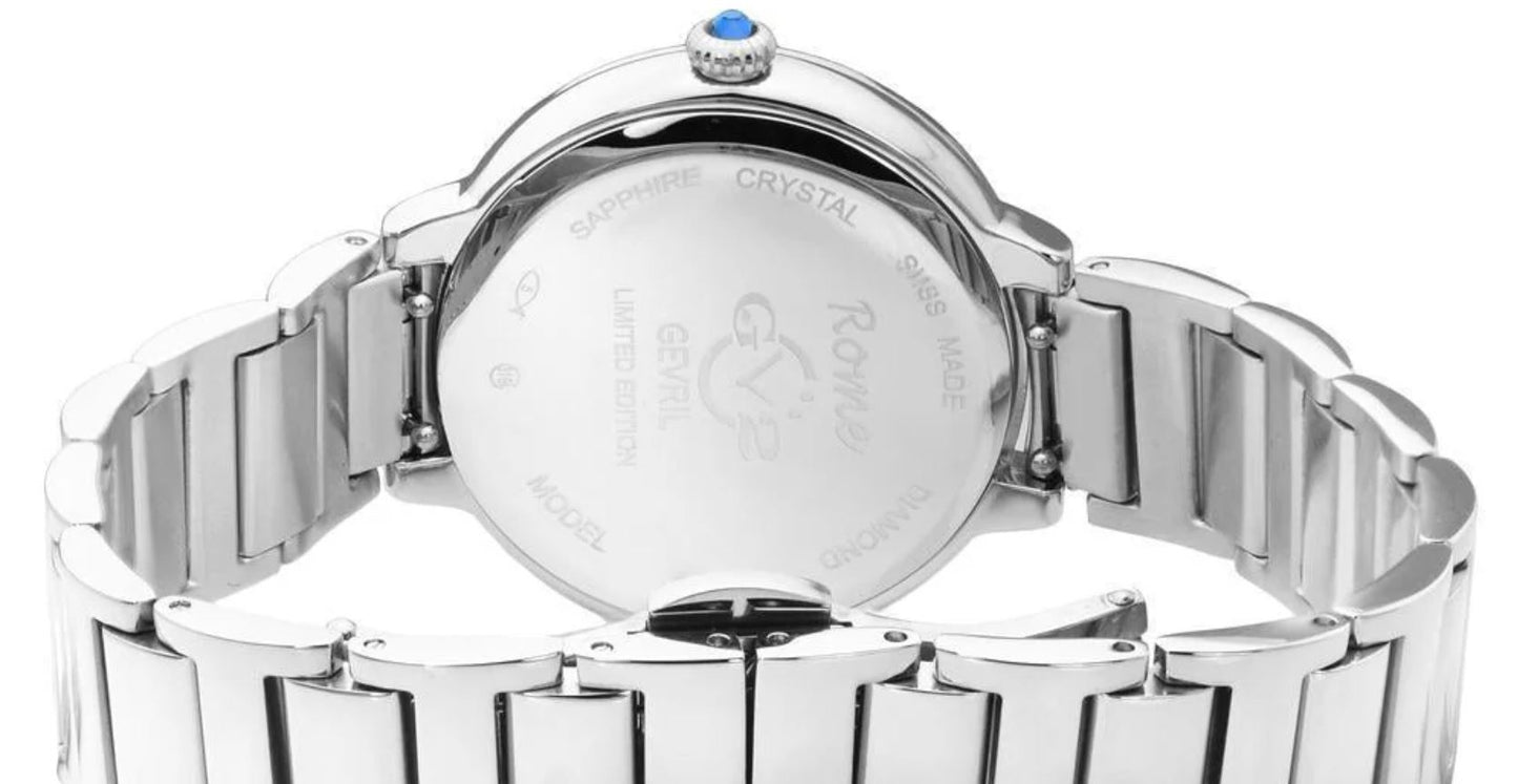 Montre Femme GEVRIL GV2 12200B Rome Diamond Swiss Quartz