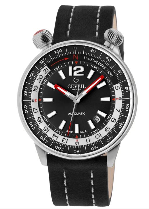 Gevril Wallabout - Solar Compass Montre Hommes