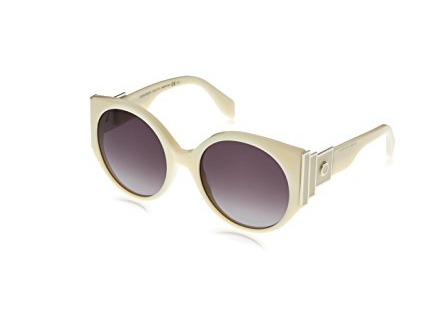 Lunettes de soleil rondes ivoire – Alexander McQueen