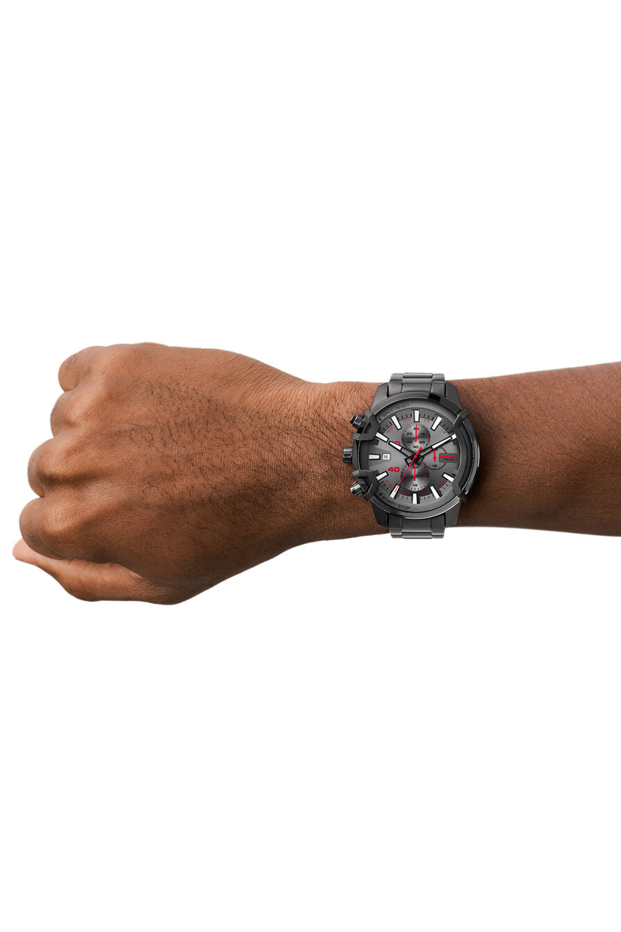Diesel Griffed DZ4586 – Montre chronographe homme gris plomb