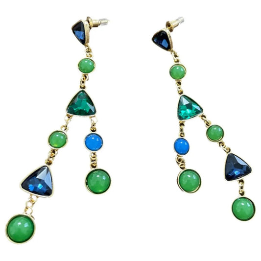 Boucles d’oreilles pendantes multicolores – CXL by Christian Lacroix