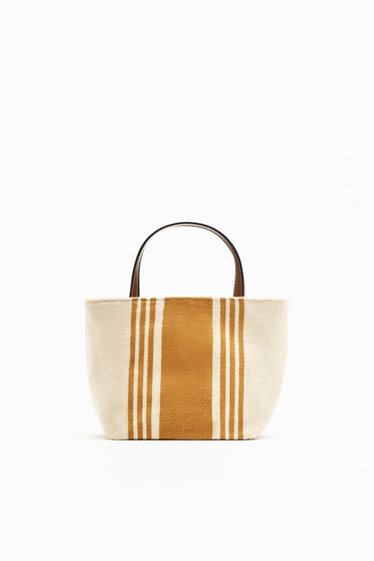 Zara Fabric Mini Tote Bag
