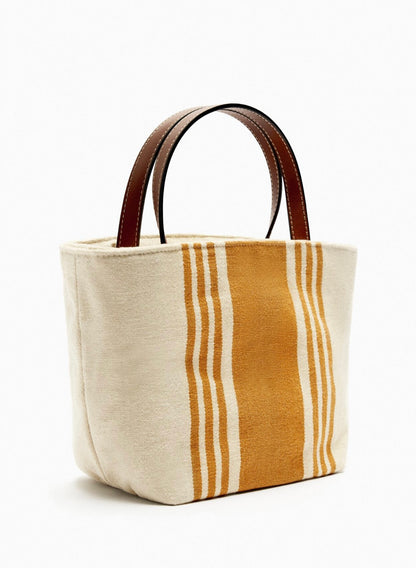 Zara Fabric Mini Tote Bag