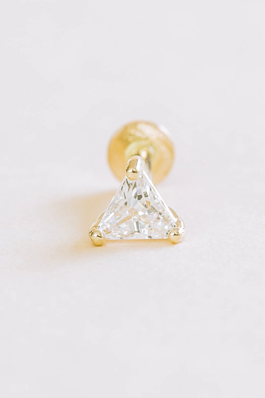 Boucles d’oreilles puces CXL by Christian Lacroix – Cristal triangulaire
